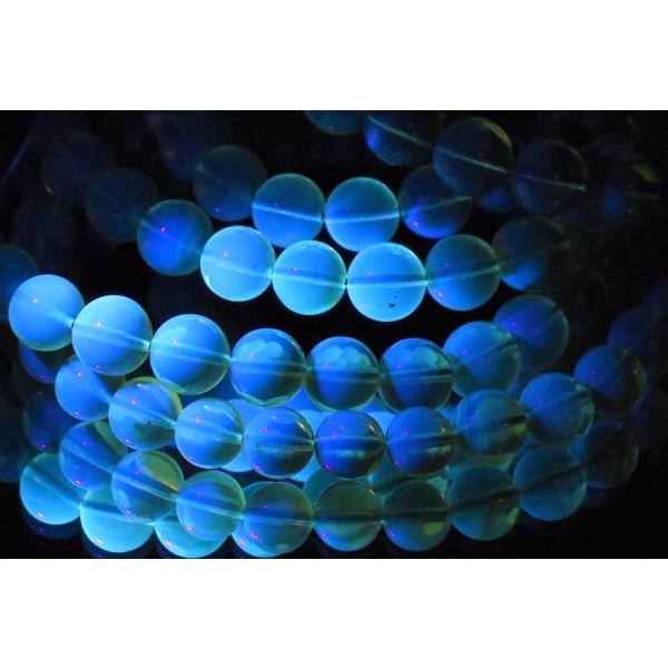 希少メキシコ産◇天然琥珀 ブルーアンバー(琥珀) 6mm ブレスレット 1個