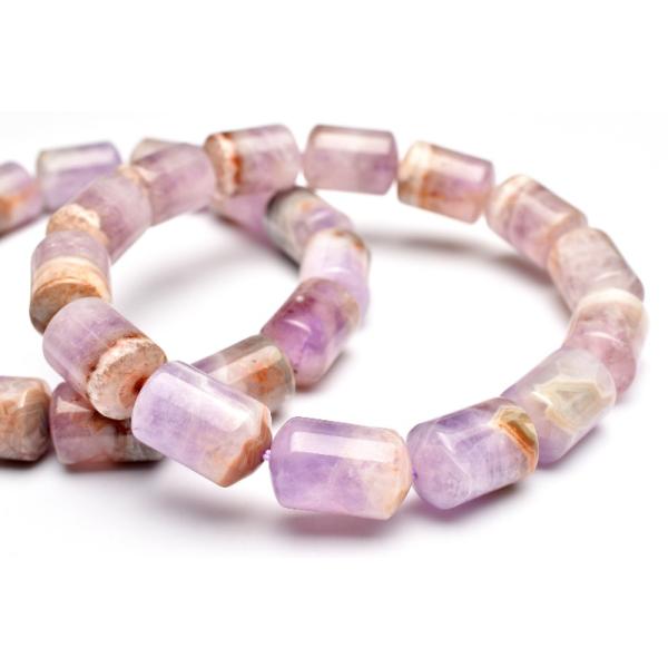 アメジスト＆アゲート共生の天珠型とラベンダーアメジストのブレスレト❣️❣️ アメジスト＆アゲート共生の天珠型とラベンダーアメジストの