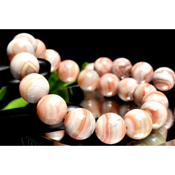 天然瑪瑙◇ブラジル産 クレイジーレースアゲート 12mm ブレスレット 1