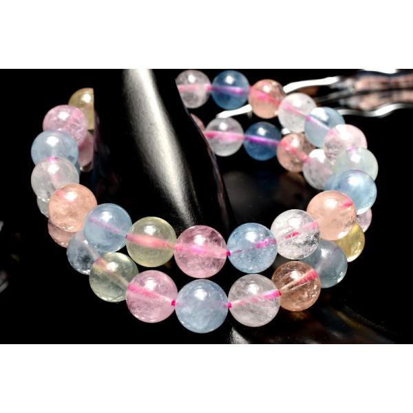 高透明◇カラフル MIXベリル 8mm ブレスレット 1個売り _BG5769
