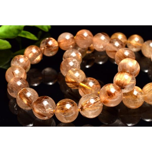 【新入荷】　タイガータイチンルチルブレス12㎜　（新品未使用）高品質　針しっかり 虎色の密集針 タイガータイチンルチルクォーツ 12mm ブレスレット 1個