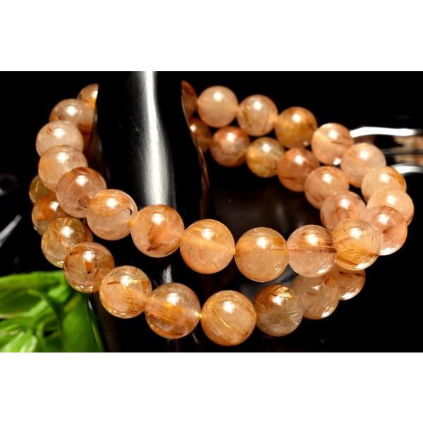 人気◇板状金針 タイガータイチンルチルクォーツ 6mm ブレスレット 1個