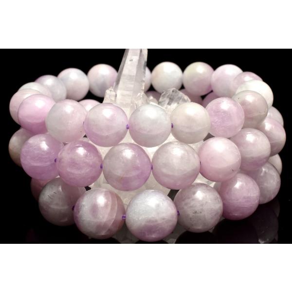 【天然石・超高品質】クンツァイト 11.5~13mm ブレスレット 楽天市場】ミルキークンツァイト ブレスレット 13mm Kunzite リシア