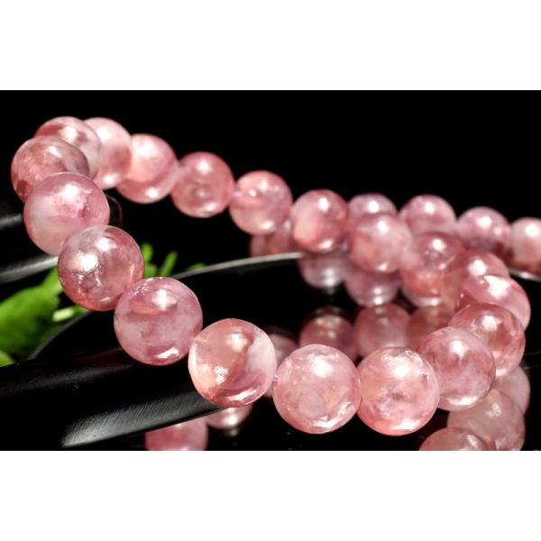 桜色 ピンクマイカ(レピドライトシリカ) 10mm ブレスレット 1個売り