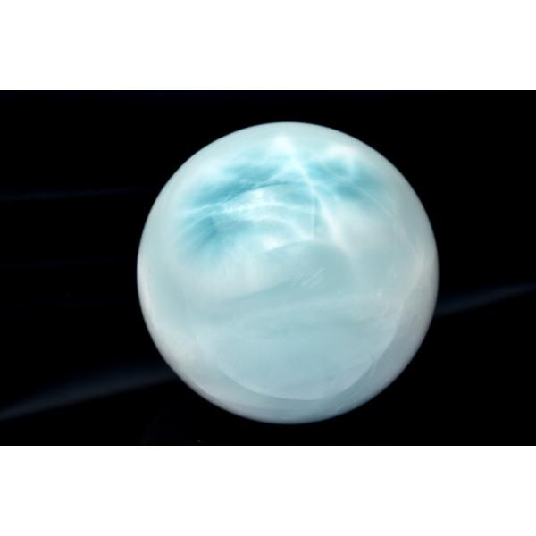 1点物】大珠◇瑞々しい艶感 ラリマー 28mm 丸玉(台座付き) スフィア