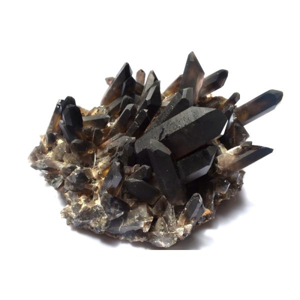 1点物】浄化や魔除けに 黒水晶モリオン 136x106x57mm クラスター 原石