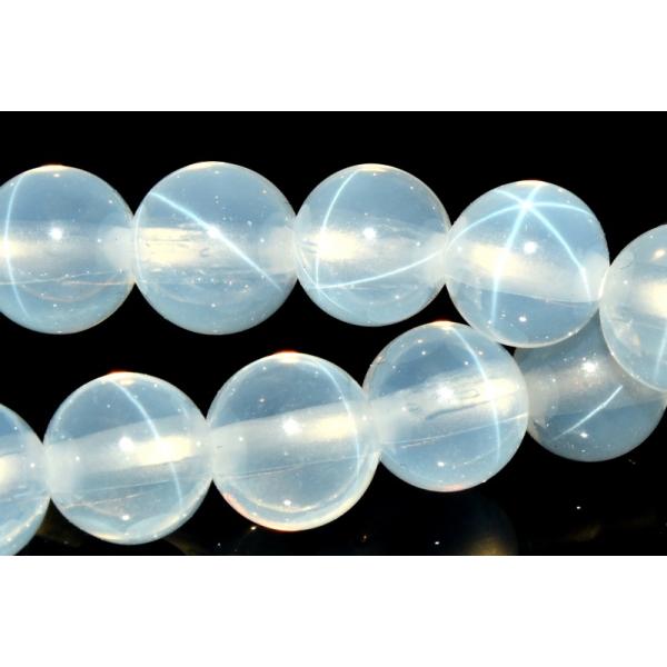 1点物】6条スター 合成スターホワイトサファイア 6mm ブレスレット