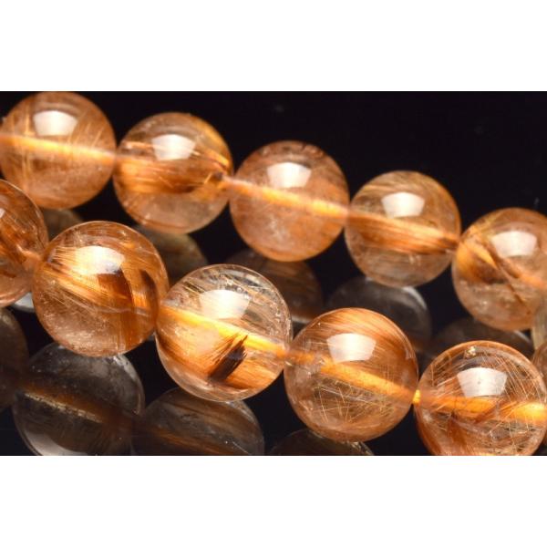 1点物】高透明 タイガータイチンルチルクォーツ 10mm ブレスレット