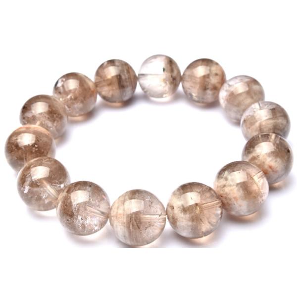 1点物】オーラライト23ガーデンクォーツ 16mm ブレスレット _M9418