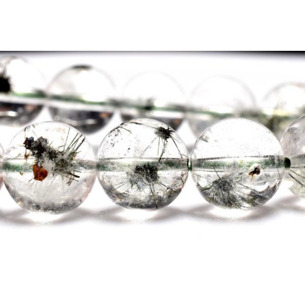 月末大セール！大玉。ホーランダイトインクォーツ ブレスレット ウニ 1点物】希少◇星入り ホーランダイトインクォーツ(ウニ水晶) 9.5mm