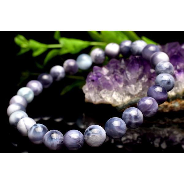 1点物】AAAA+希少◇人気アイテム パープルラリマー 7mm ブレスレット