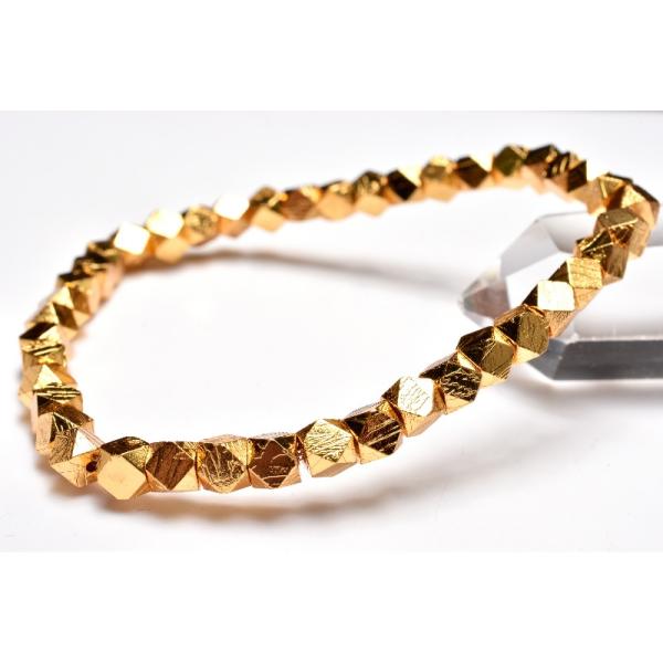 1点物】メテオライト(アルタイ隕石) 4x4mm ゴールドコーティング