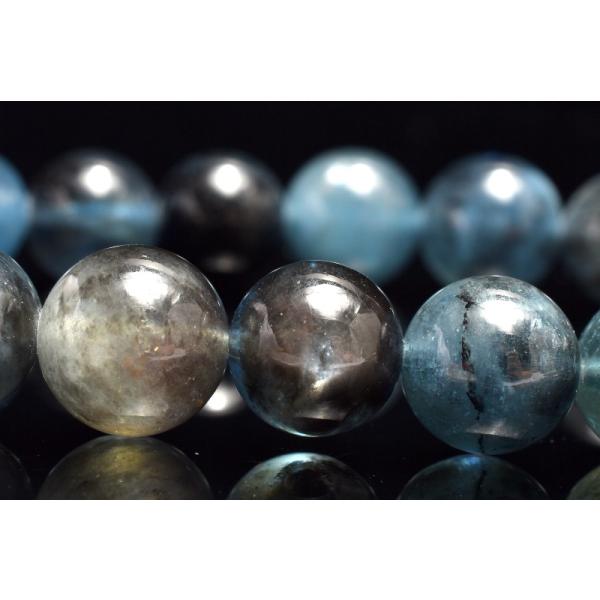 1点物】南アフリカ産◇ディープカラー ブラックアクアマリン 9-9.5mm