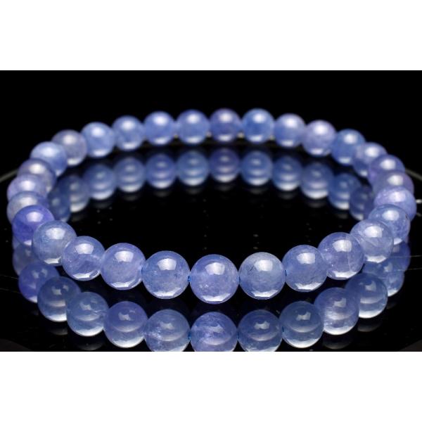 1点物】AA☆透過性あり タンザナイト 6.5mm ブレスレット _MC2732