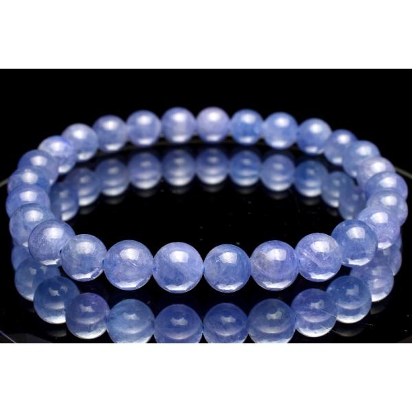 1点物】AA☆透過性あり タンザナイト 7mm ブレスレット _MC2733