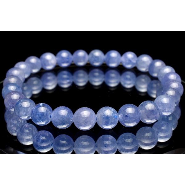 1点物】AA☆透過性あり タンザナイト 7.5mm ブレスレット _MC2734
