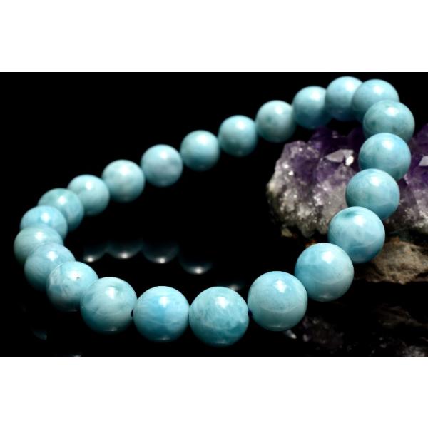 1点物】AA+☆カリブ海の宝石 ラリマー 8mm ブレスレット _MC2802