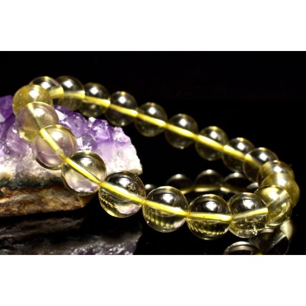 1点物】AAA透明☆リビアの宝石！ リビアングラス 9.5mm ブレスレット