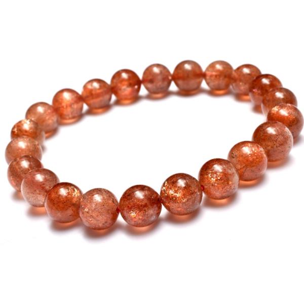 1点物】AAインド産◇太陽の石 マイカサンストーン 8.5mm ブレスレット