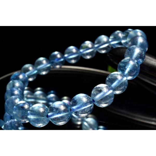 1点物】AAA濃色☆まろやかシラー サンタマリアアクアマリン 8mm