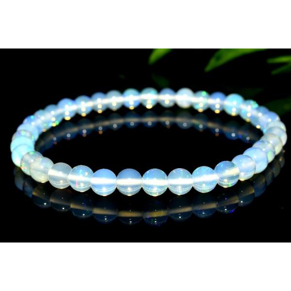 1点物】AAAAA☆虹彩きらめく プレシャスオパール 4.5mm ブレスレット
