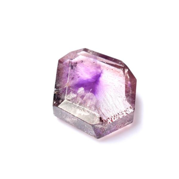 アメジスト❗️ 1点物】AA+☆幻想模様 トラピッチェアメジストスーパーセブン 17x17mm