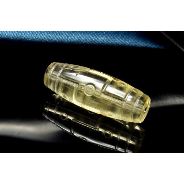 1点物】AAA激レア☆透明レモンカラー◇ リビアングラス 29x11mm 九眼