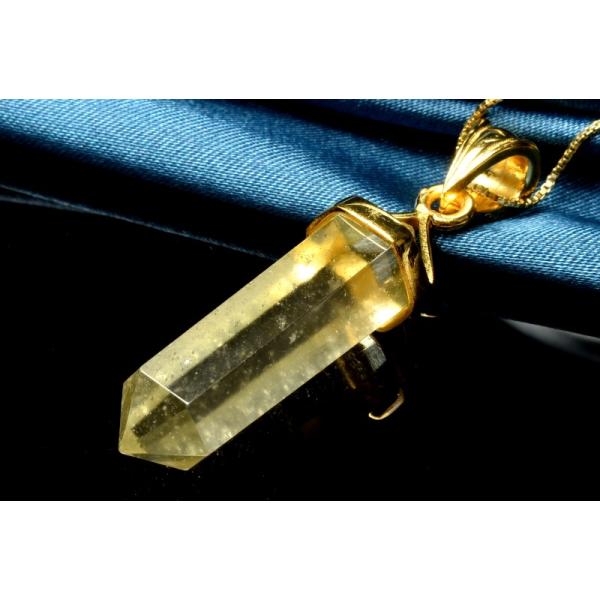 1点物】Silver925◇AAA透明レモンカラー リビアングラス 29x9mm