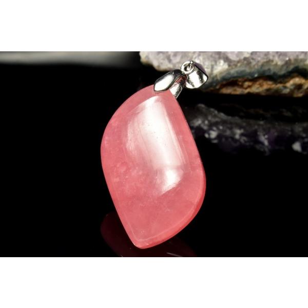 1点物】Silver925◇高品質 インカローズ 29x17mm リーフ ペンダント