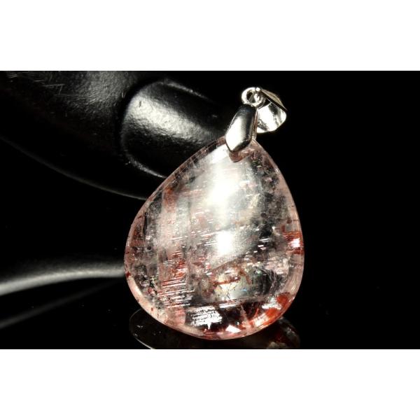 【１点物】AAA☆紅色の煌めき Silver925 レピドクロサイトインフェルドスパー　22x19mm　マーキス ペンダントトップ _PD3270