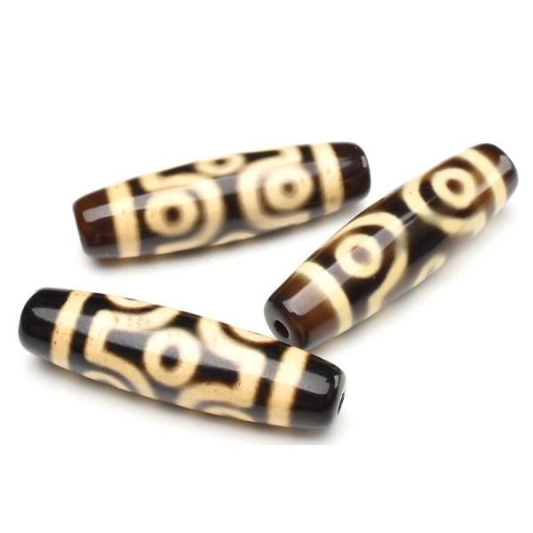 お守りに 瑪瑙 六眼天珠　37-40x10-13mm　ビーズ 天珠 1個売り _PR3465