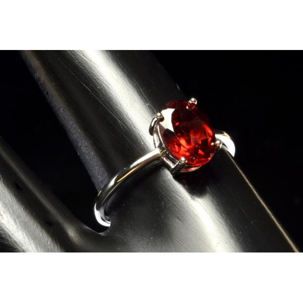Silver925◇カットの煌めき ガーネット 8x6mm オーバル 指輪リング