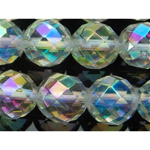 水晶レインボーオーラ64面カット 6mm 1連（約38cm）_R12 ☆5000円以上