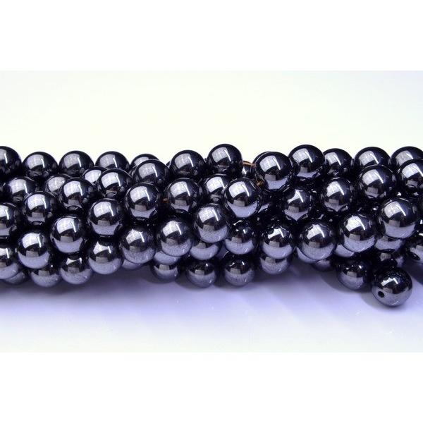 6mm「ヘマタイト（磁気入り） 」 1連（約38cm）_R1308 ☆5000円