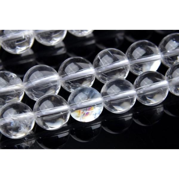 6mm 天然クラック入り水晶 （虹水晶） 1連（約38cm） _R1464 ☆5000円