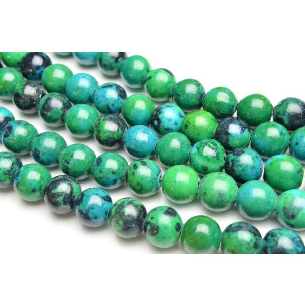 アズロマラカイト◇10mm◇ 1連（約38cm）_R1765-10 ☆5000円以上