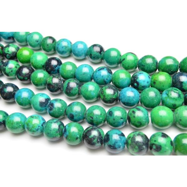 アズロマラカイト◇10mm◇ 1連（約38cm）_R1765-10 ☆5000円以上