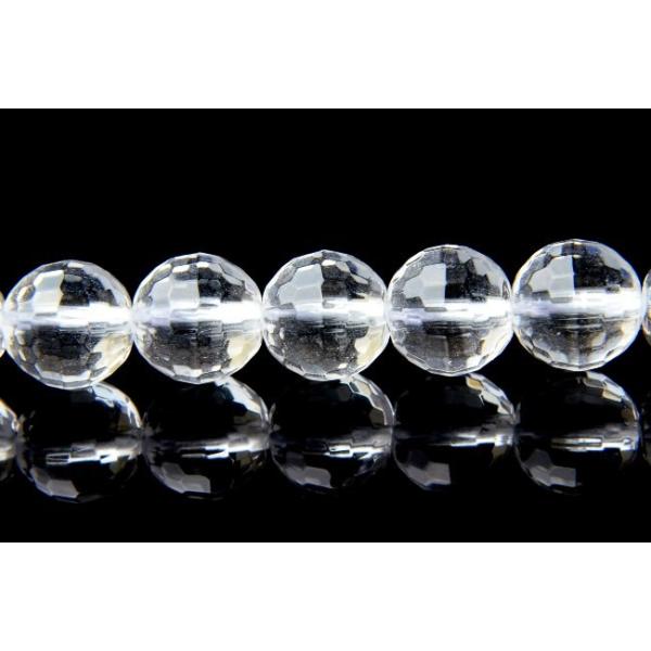 水晶128面カット　6mm １連（約38cm）_R292 ★5000円以上ネコポス送料無料！