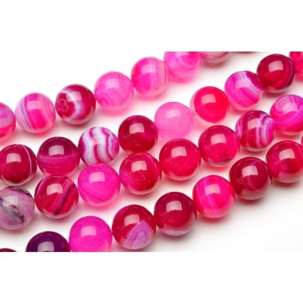 msamislipslikesuger様 ピンク瑪瑙 縞瑪瑙 ピンク 10mm 1連（約38cm）_R5114-10 ☆5000円以上ネコポス