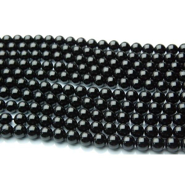 ブラックトルマリン」 8mm 1連（約38cm）_R522 ☆5000円以上ネコポス