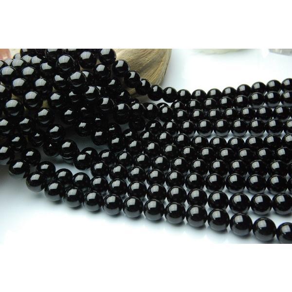 ブラックトルマリン」 10mm 1連（約38cm）_R523 ☆5000円以上ネコポス