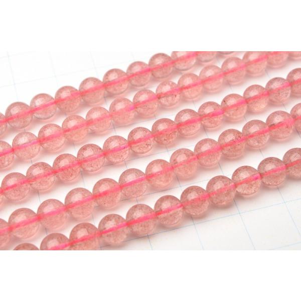 ストロベリークォーツ （レッドアベンチュリン） 6mm 1連（38cm