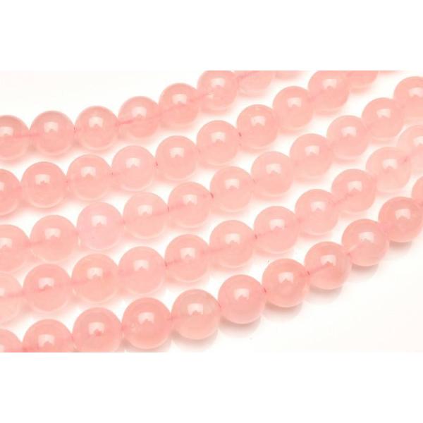 マダガスカル産 ローズクォーツ 8mm 1連（約38cm）_R5947-8