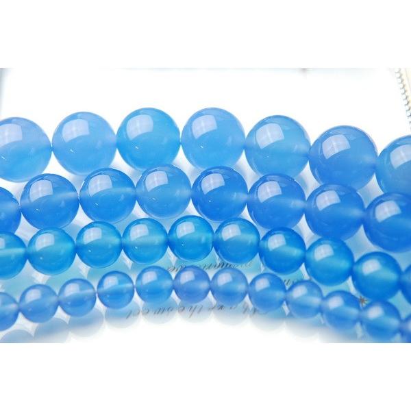 ブルーカルセドニー 薄色 6mm １連（約38cm）_R826-6 ★5000円以上ネコポス送料無料！