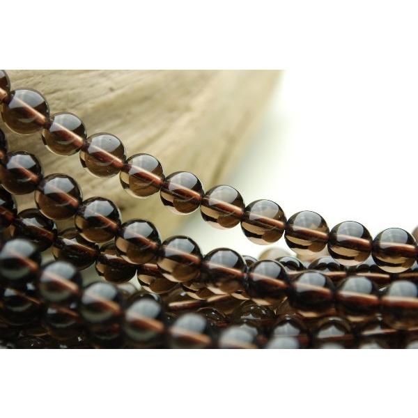 茶水晶（スモーキークォーツ） 6mm 1連（約38cm）_R99 ☆5000円以上