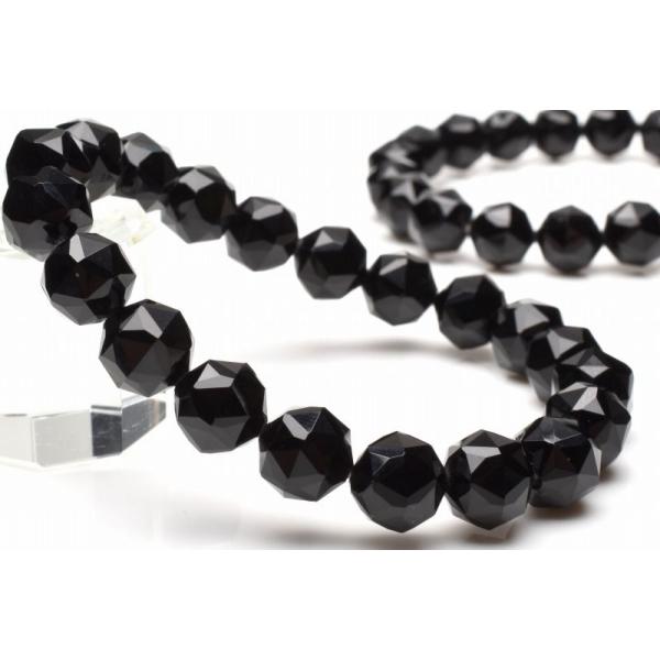 AA モリオン黒水晶 8mm スターカット ブレスレット 1個売り_RB17