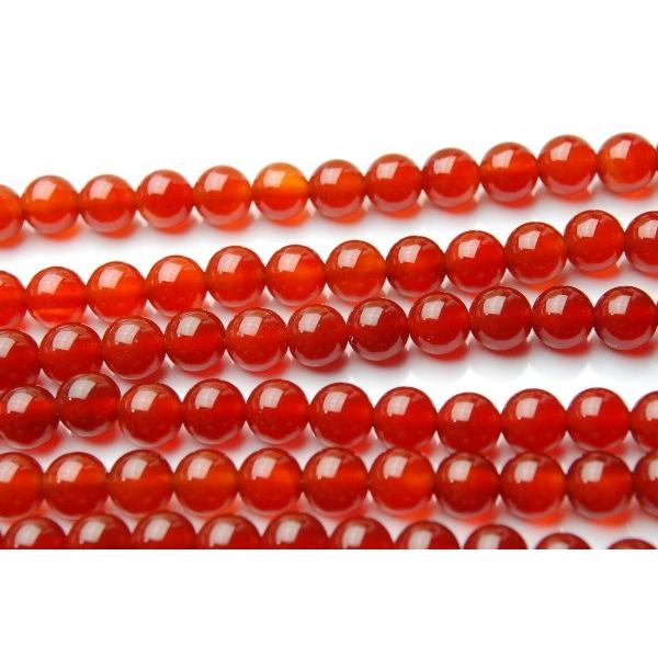 鑑賞石　ブラジル　レース•カーネリアン•アゲート 木製台座付き カーネリアン（レッドアゲート）」 4mm 1連（約38cm） _RL3832 ☆5000