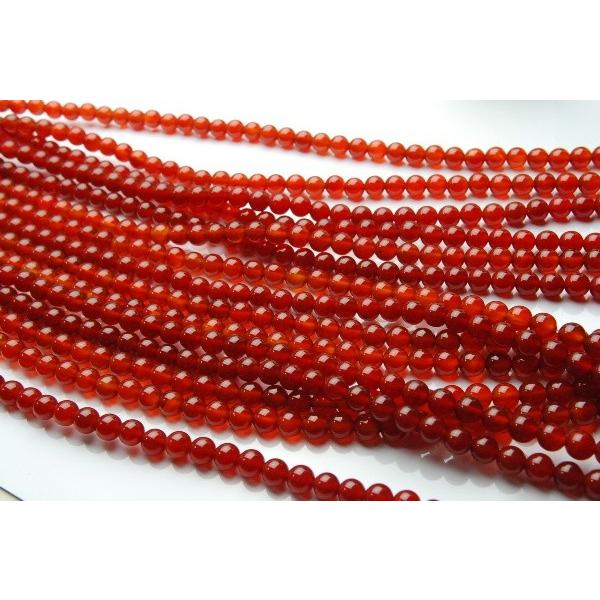 カーネリアン（レッドアゲート）」 4mm 1連（約38cm） _RL3832