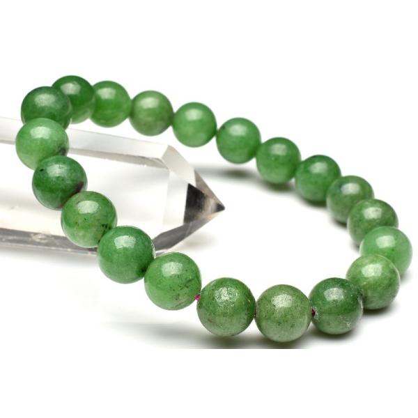 1点物】タンザニア産◇希少 ルビーインゾイサイト 9.5mm ブレスレット