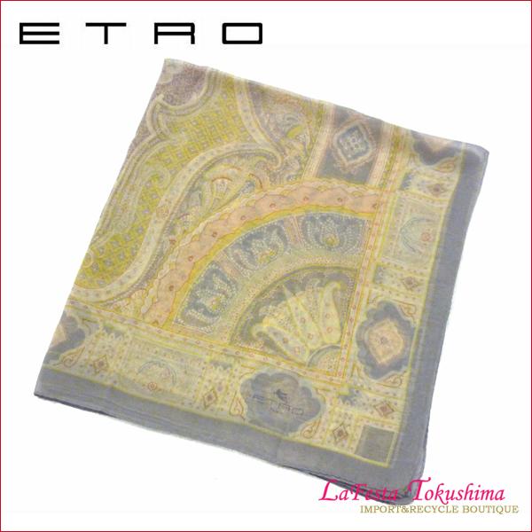 ETRO ☆SALE☆ ETRO エトロ シルク 大判シフォンスカーフ ETRO ☆SALE☆ ETRO エトロ シルク 大判シフォンスカーフ